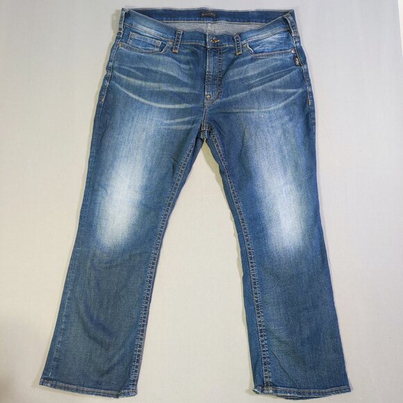 Silver Jeans Craig Easy Fit Bootcut men's size W40/L30 light indigo colour - Picture 1 of 14